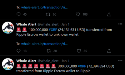 リップルは2021年の最初のXRP分割払いを受け取ります