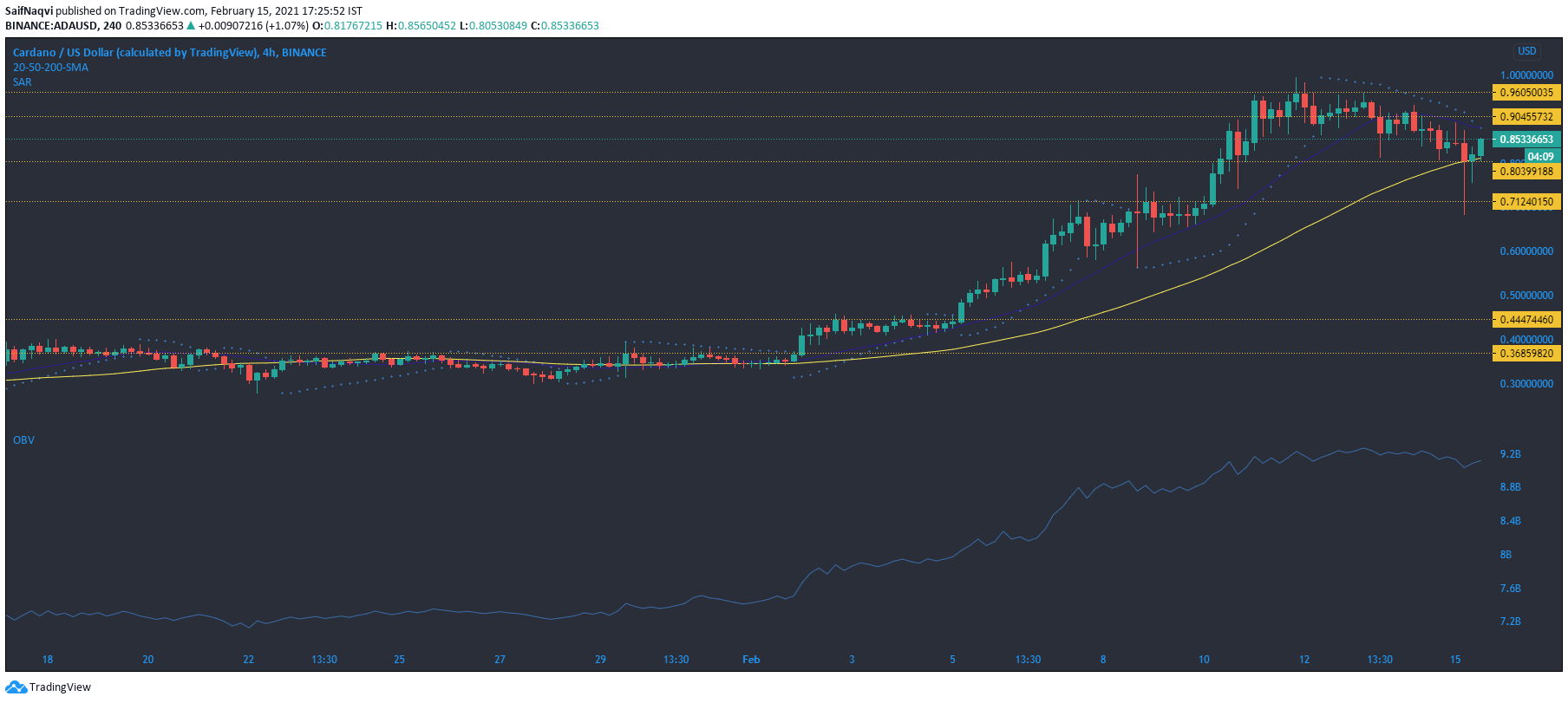 カルダノ、ビットコインSV、アルゴリズム価格分析：2月15日