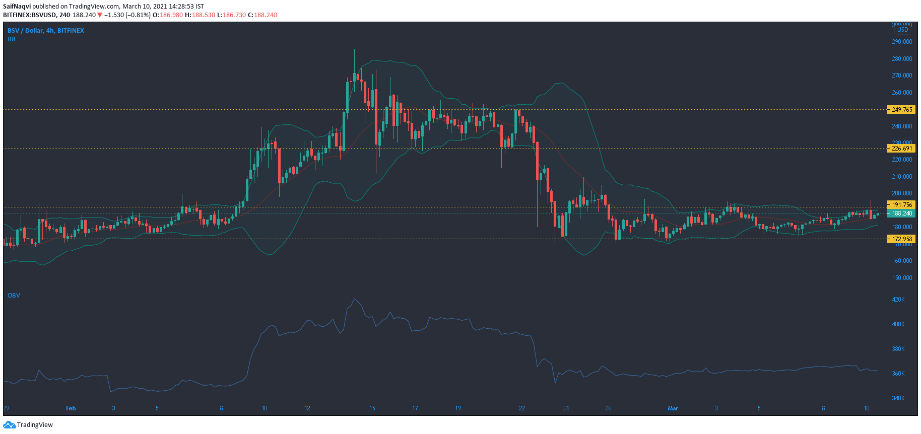 ビットコインSV、Synthetix、ナノ価格分析：3月10日