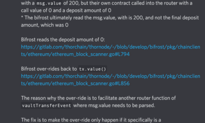 THORChainは別のエクスプロイトに見舞われました。 最大760万ドルを失う