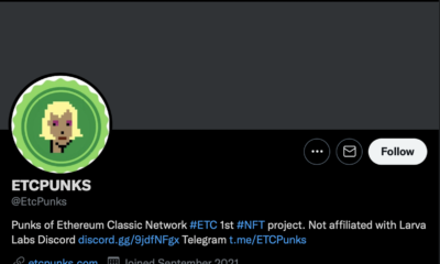 イーサリアムクラシックは、10月の価格急落後、独自のNFT「ETCPunks」を取得します