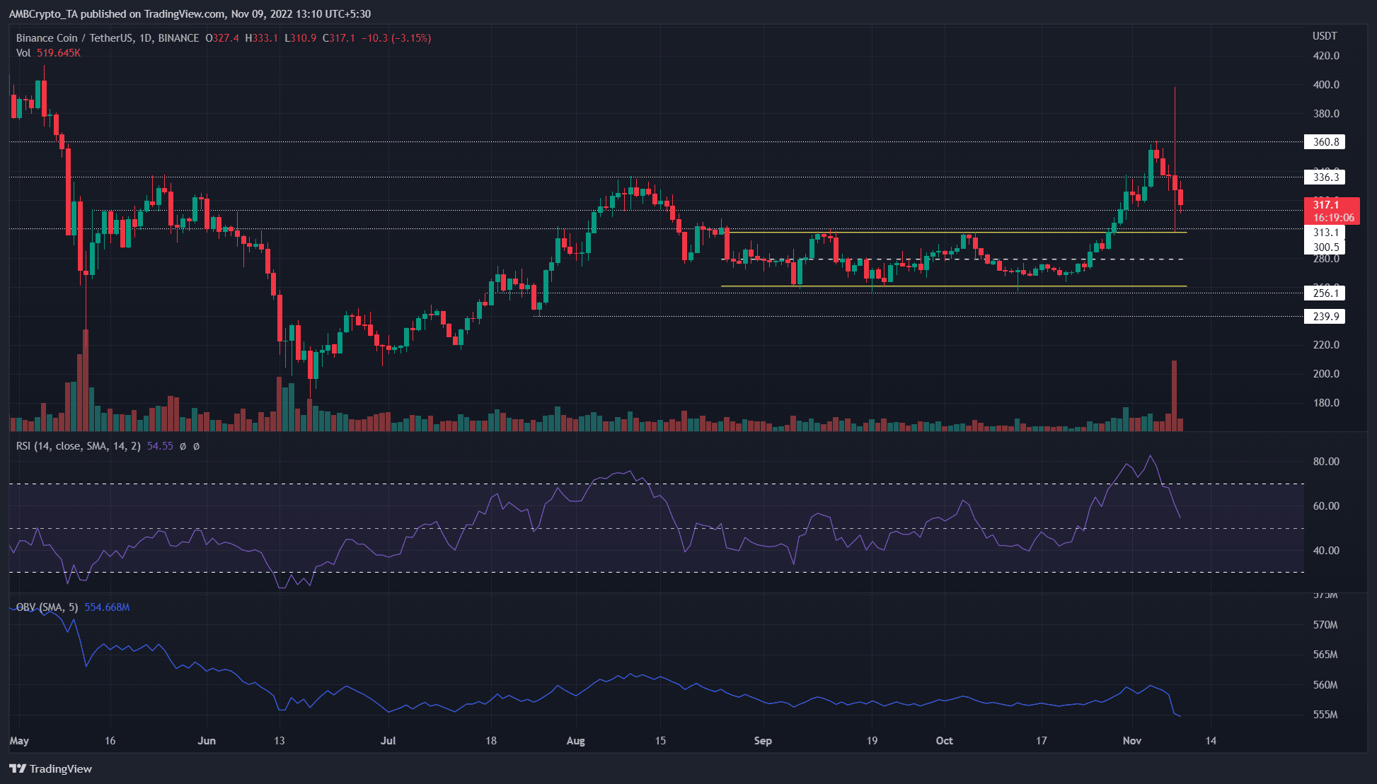Binance Coin は、救済のニュースの後、一時的な休息を見ましたが、すべての利益を取り戻しました