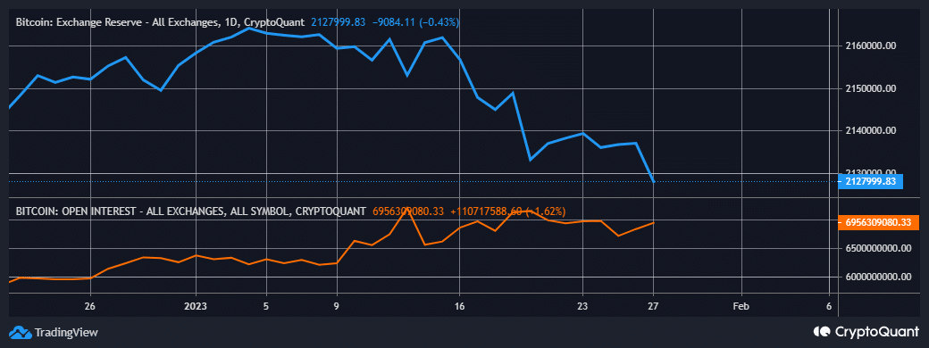ビットコインの建玉と為替準備金