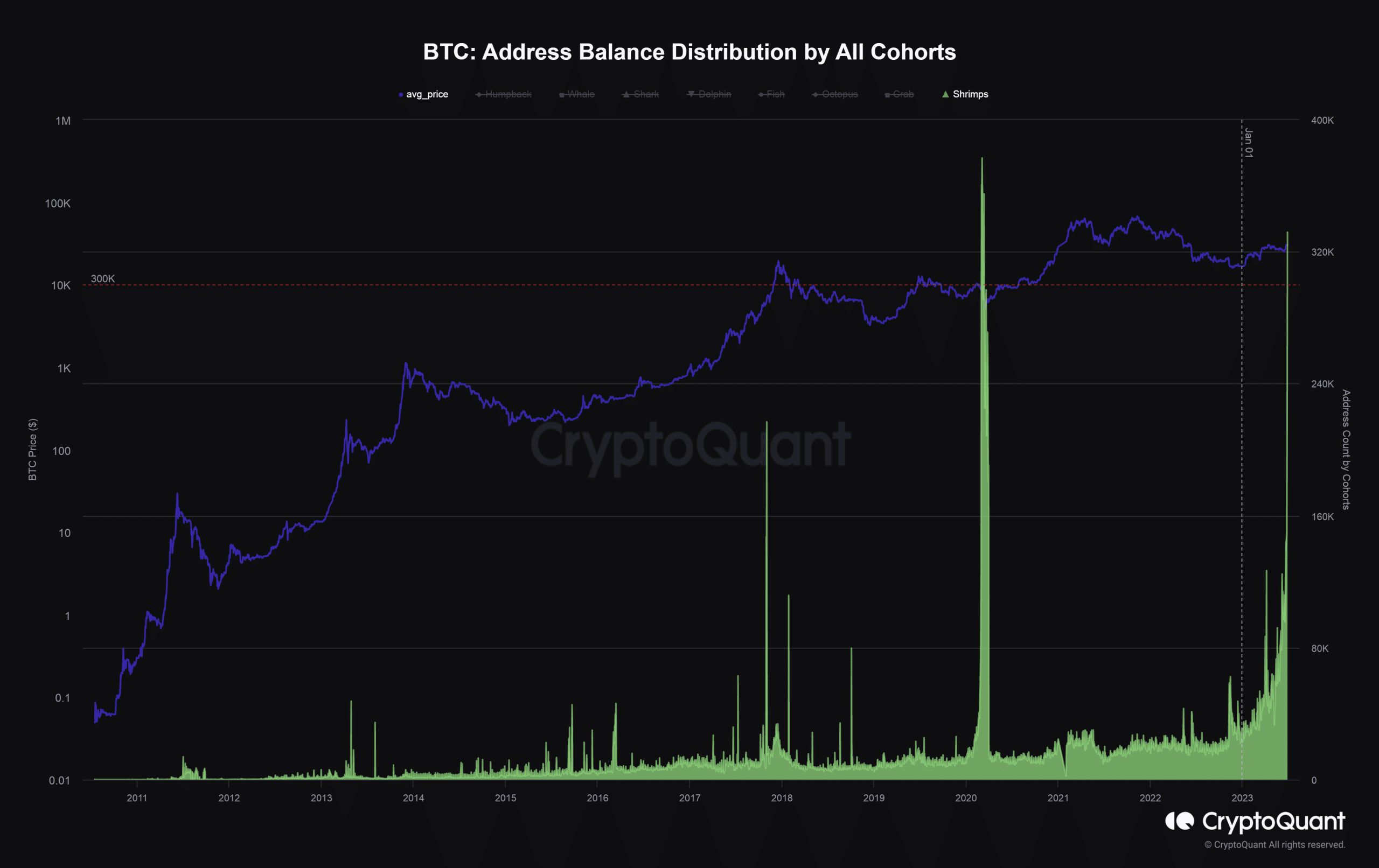 ビットコインエビはどのようにして積極的な蓄積においてクジラを模倣したか