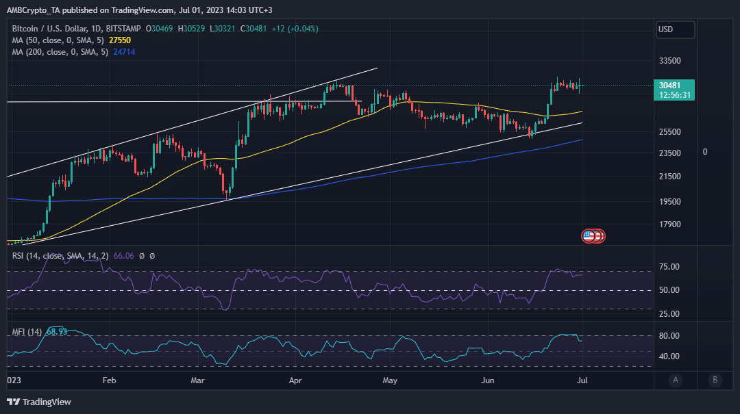 ビットコインの価格変動