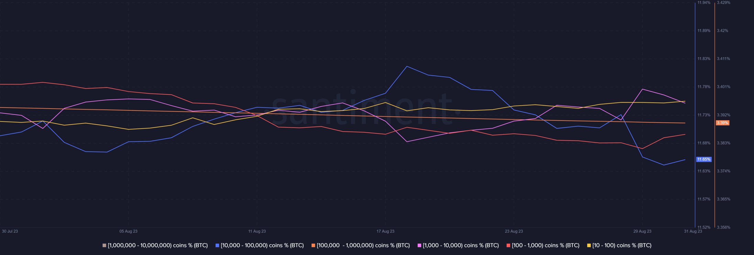 ビットコインの供給分布
